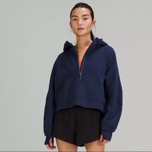 Lululemon scuba oversized crop half zip hoodie